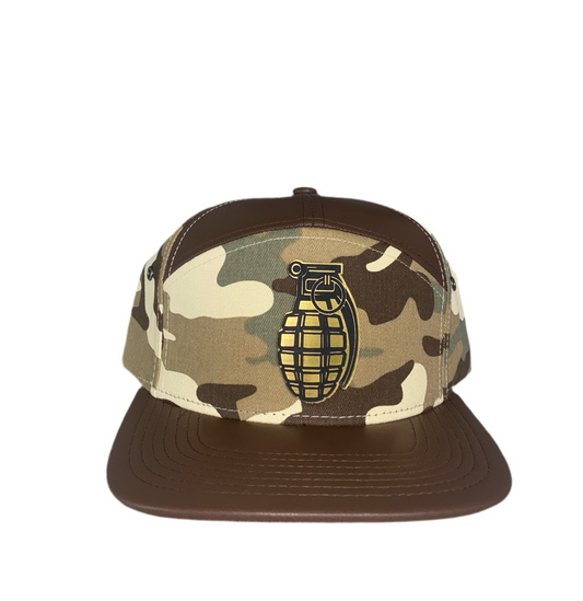 Granada Brown & Green Camo Snap Back