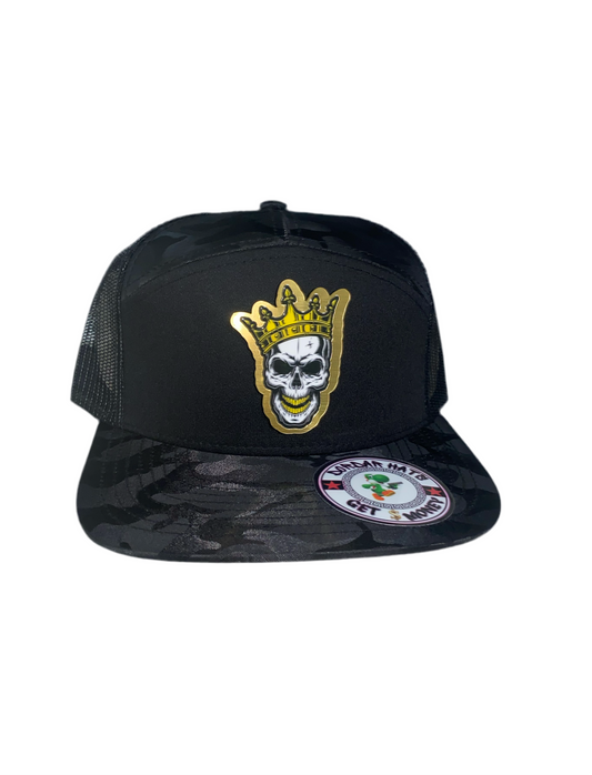 Calavera Black Camo Snap Back